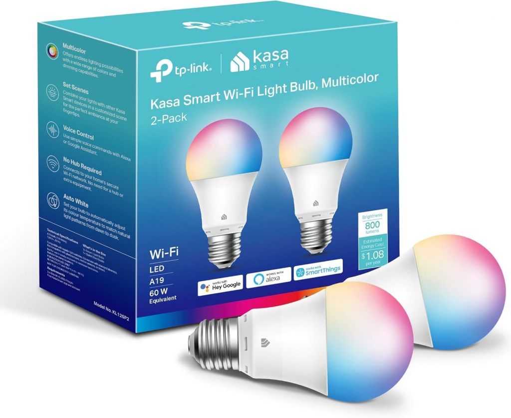 Kasa TP-Link smart LED bulb Alexa enabled home